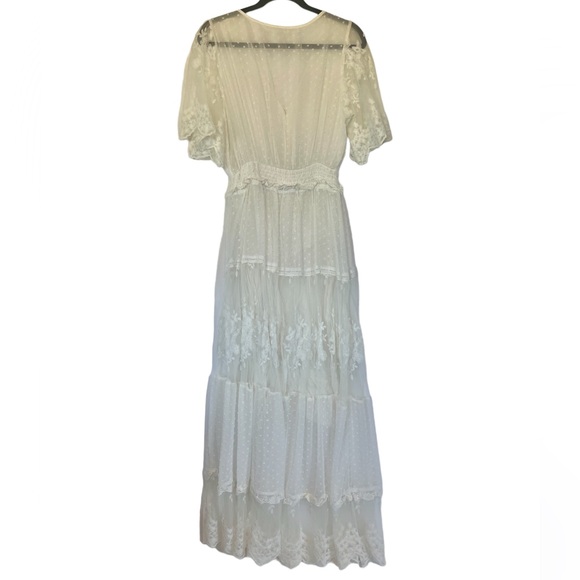 Lace swiss dot maxi dress - Picture 4 of 7